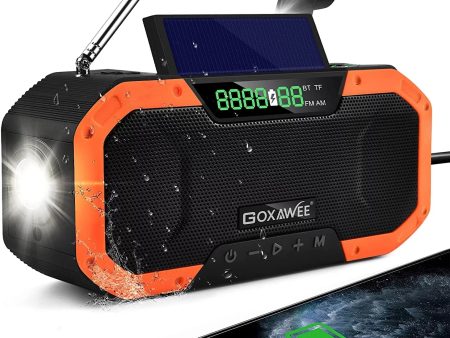 Emergency Weather Radio, 5000Mah Solar Hand Crank Radio, BLUETOOTH AM FM TF NOAA Weather Alert Portable Radio with 5 Ways Powered, Outdoor Camping Hiking Radio Online Hot Sale