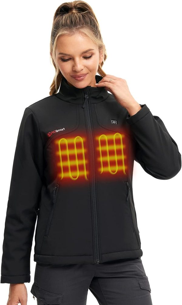 Women S Heated Jacket Rechargeable Electric Coat - 12V Battery Operated Waterproof Warming Jacket with Battery Pack Discount