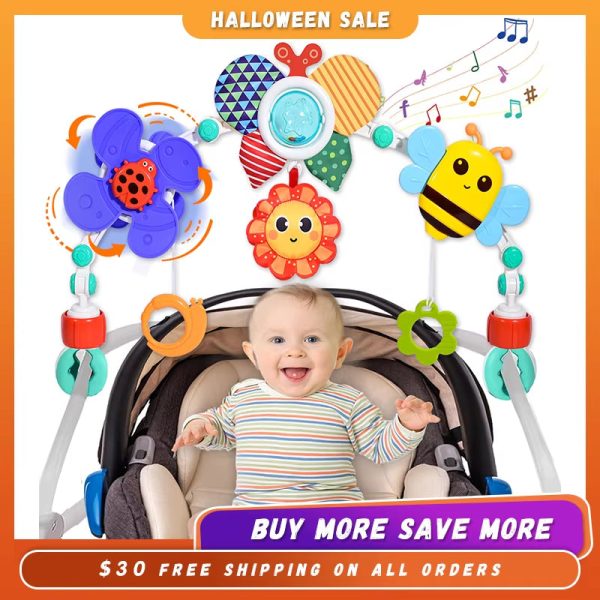 Hibility Baby Stroller Arch Toy Car Seat Toys Activity Mobile Musical Toys Ideal for Infant Boys Girls Sleep Baby Travel Toy For Discount